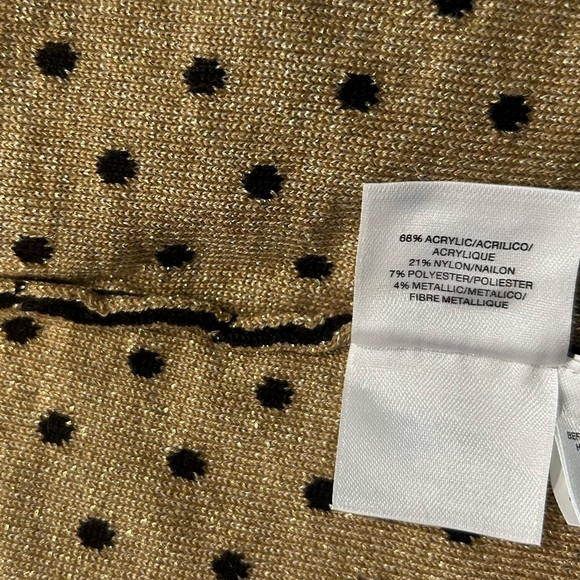 Anne Klein Black with Gold Sparkle Polka Dot Cardigan/Blazer - Picture 7 of 7